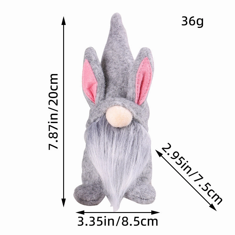 Fluffy Bunny Gnome | Easter Nordic Plush Decoration