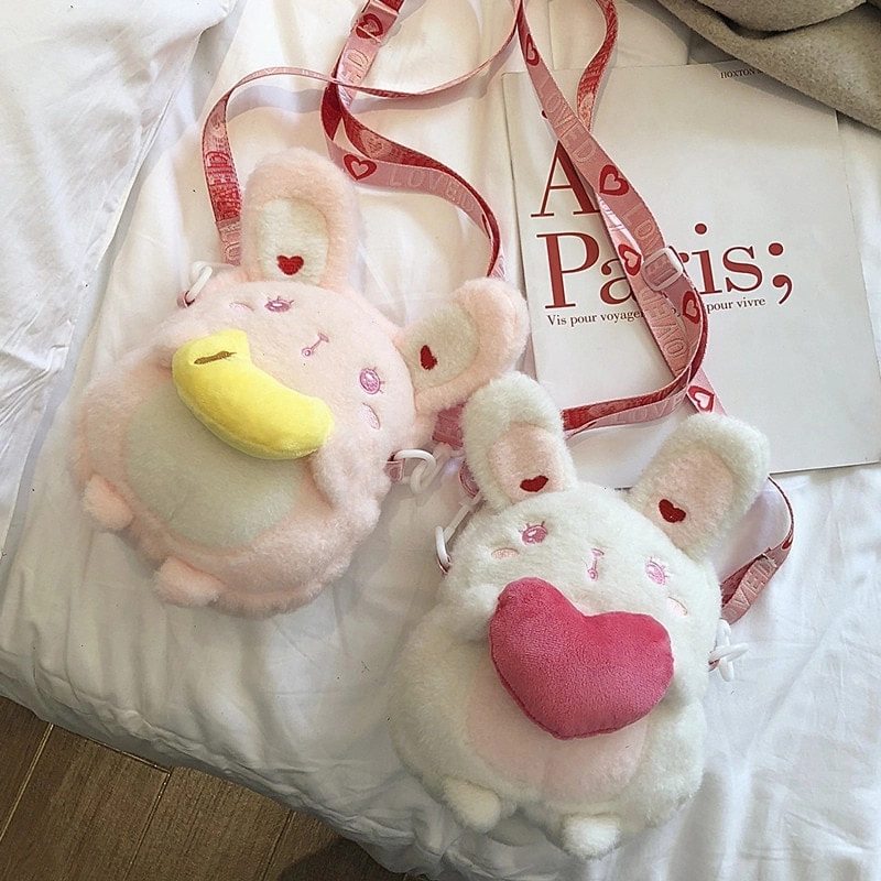 Fluffy Bunny Messenger Bag