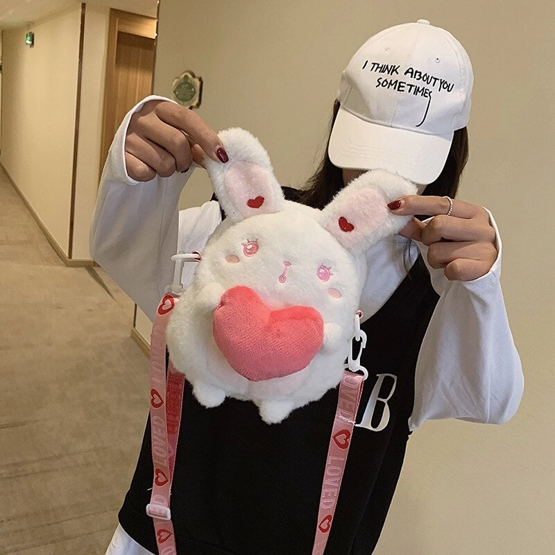 Fluffy Bunny Messenger Bag