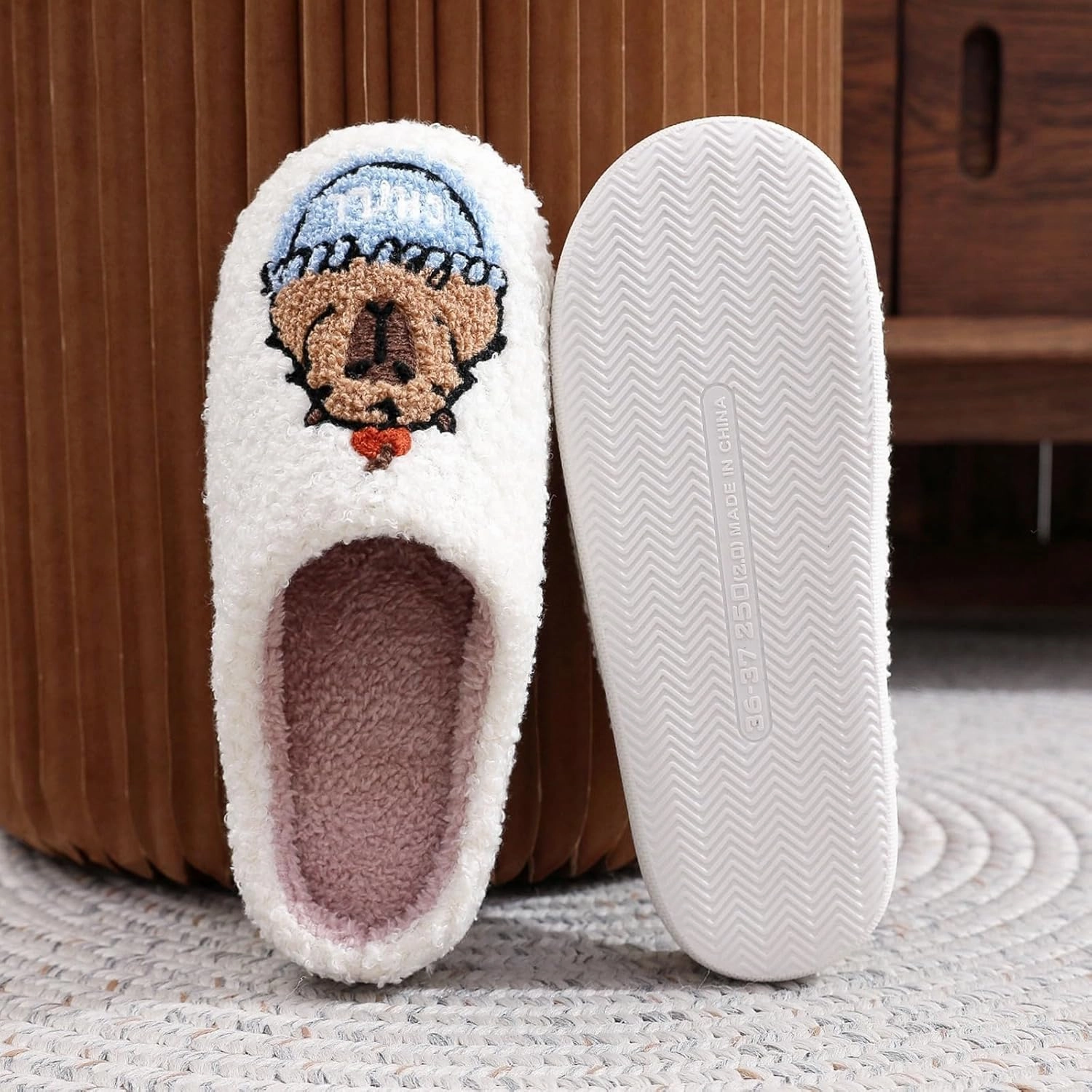 Fluffy Slippers For Womens Mens Warm Cozy Plush Fuzzy Memory Foam Slippers Slip-on House Slippers Indoor Outdoor