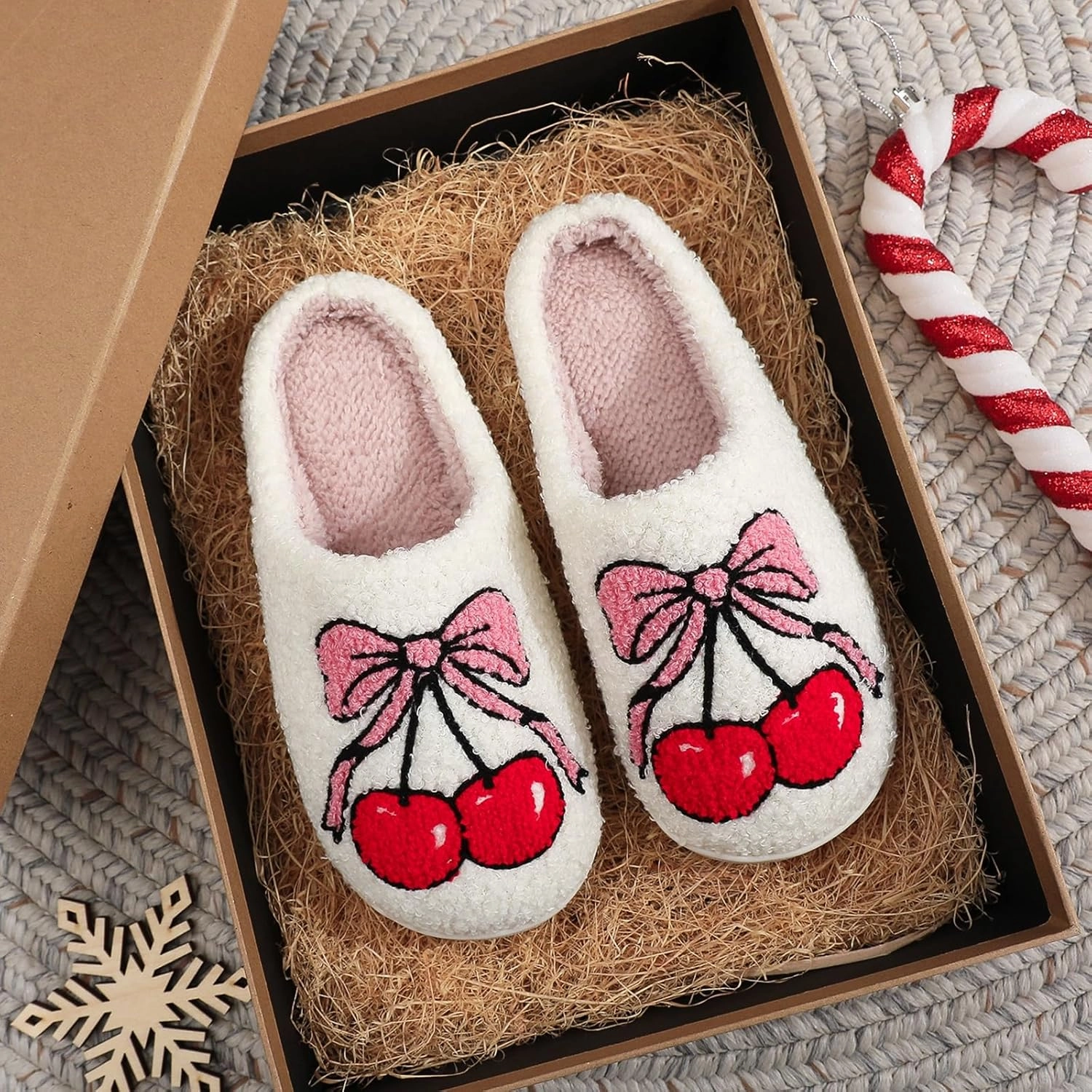 Fluffy Slippers For Womens Mens Warm Cozy Plush Fuzzy Memory Foam Slippers Slip-on House Slippers Indoor Outdoor