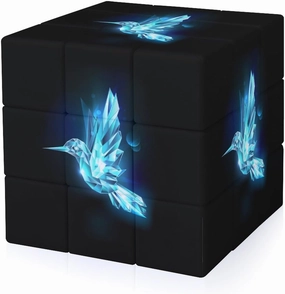 Flying Crystal Hummingbird Funny 3x3x3 Cube Smooth Lightweight Puzzle for Adult Graphic Printing Travel