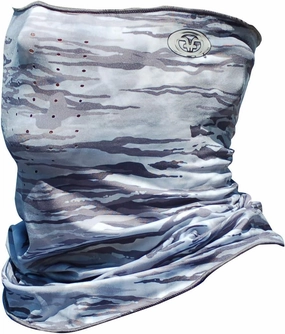 Flying Fisherman SunBandit: Neck Gaiter Mask for Men & Women, UV Face Protection for Sports & Outdoors, Lightweight Multi-Functional Outdoor Clothing | WATER CAMO, Gray (SB1205P)