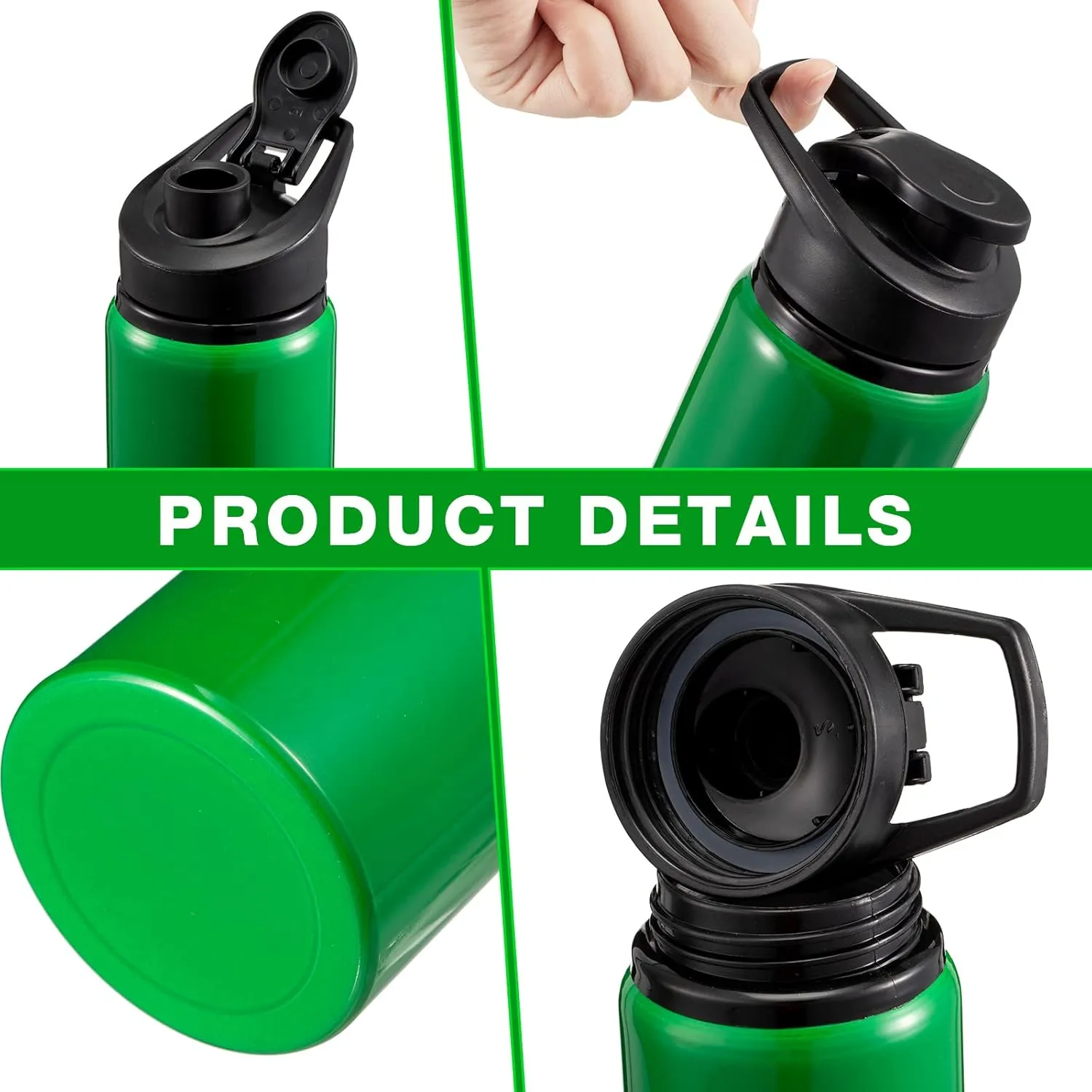 Foaincore 24 Pcs Water Bottles Bulk Aluminum 17 oz Metal Sports Gym Hiking Reusable Bottles Gift for Kids Christian Charity Donation Supplies Samaritan's Purse Operation Christmas