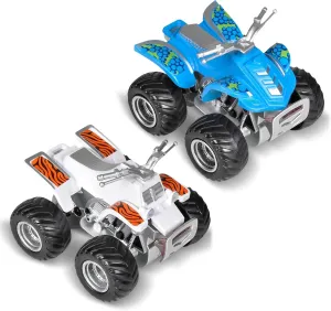 Forest & Twelfth Friction Powered Land and Sea ATV Set Explorer Vehicles for Kids, Scale ATV Pullback Cars for Toddlers, Pull Back and Go Toy Vehicles for Endless Fun