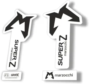 Fork Replacement Decal Sticker Compatibale for Marzocchi Super Z 2025 Series Black (Glossy)