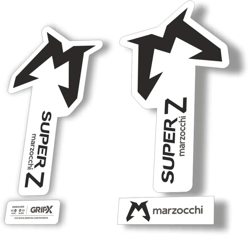 Fork Replacement Decal Sticker Compatibale for Marzocchi Super Z 2025 Series Black (Glossy)
