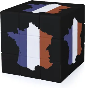 French Map Flag Funny 3x3x3 Cube Smooth Lightweight Puzzle for Adult Graphic Printing Travel