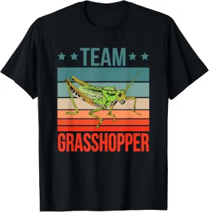 Funny Grasshopper Gifts & Accessoires Team Grasshopper Unisex-Adults, Kids Black Modern Classic Fit Lightweight Insect-Themed T-Shirt