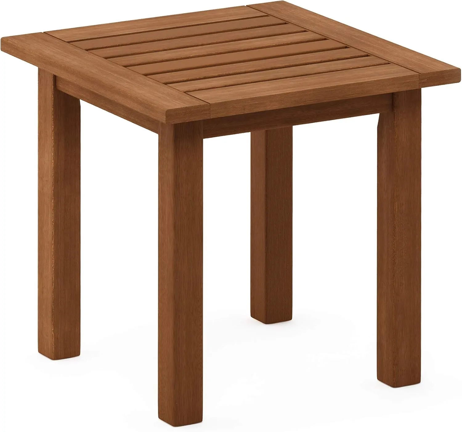 Furinno FG18506 Tioman Hardwood Patio Furniture Outdoor End Table, Natural