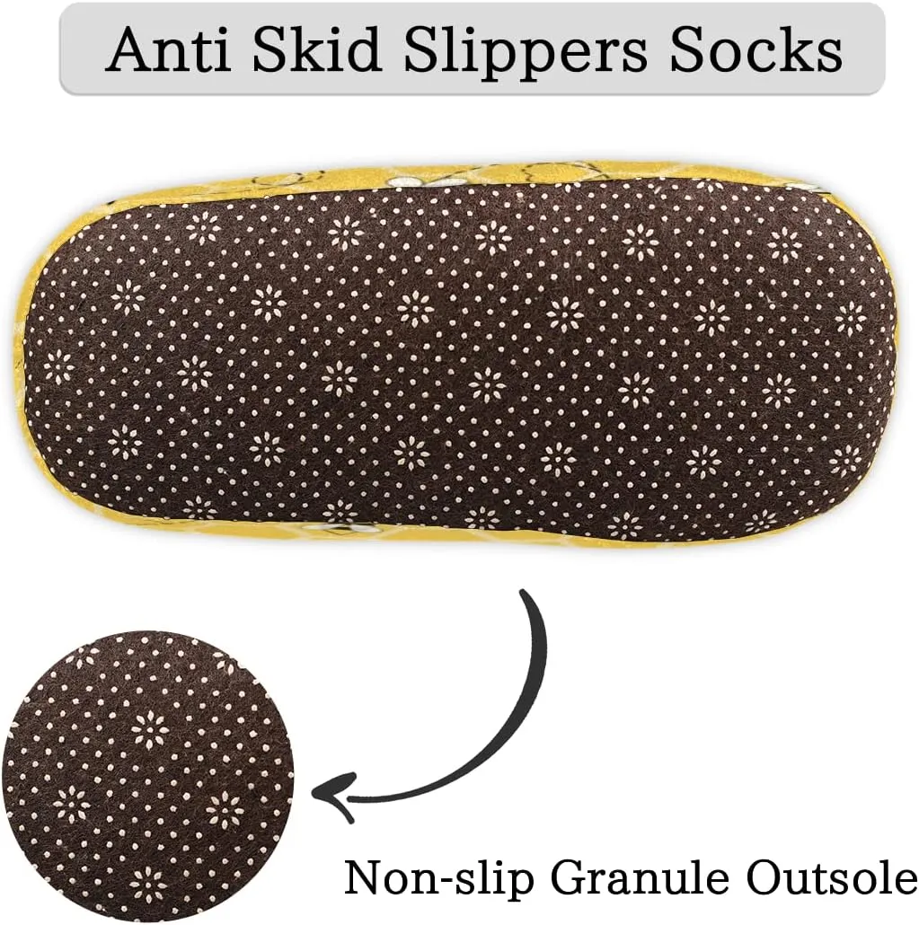 Fuzzy House Slippers for Women, Baseball Sport Pattern Anti-Slip Fleece Lined Shoes, Home Bedroom Indoor Slippers with Plush Lining, Warm Slippers for Adult