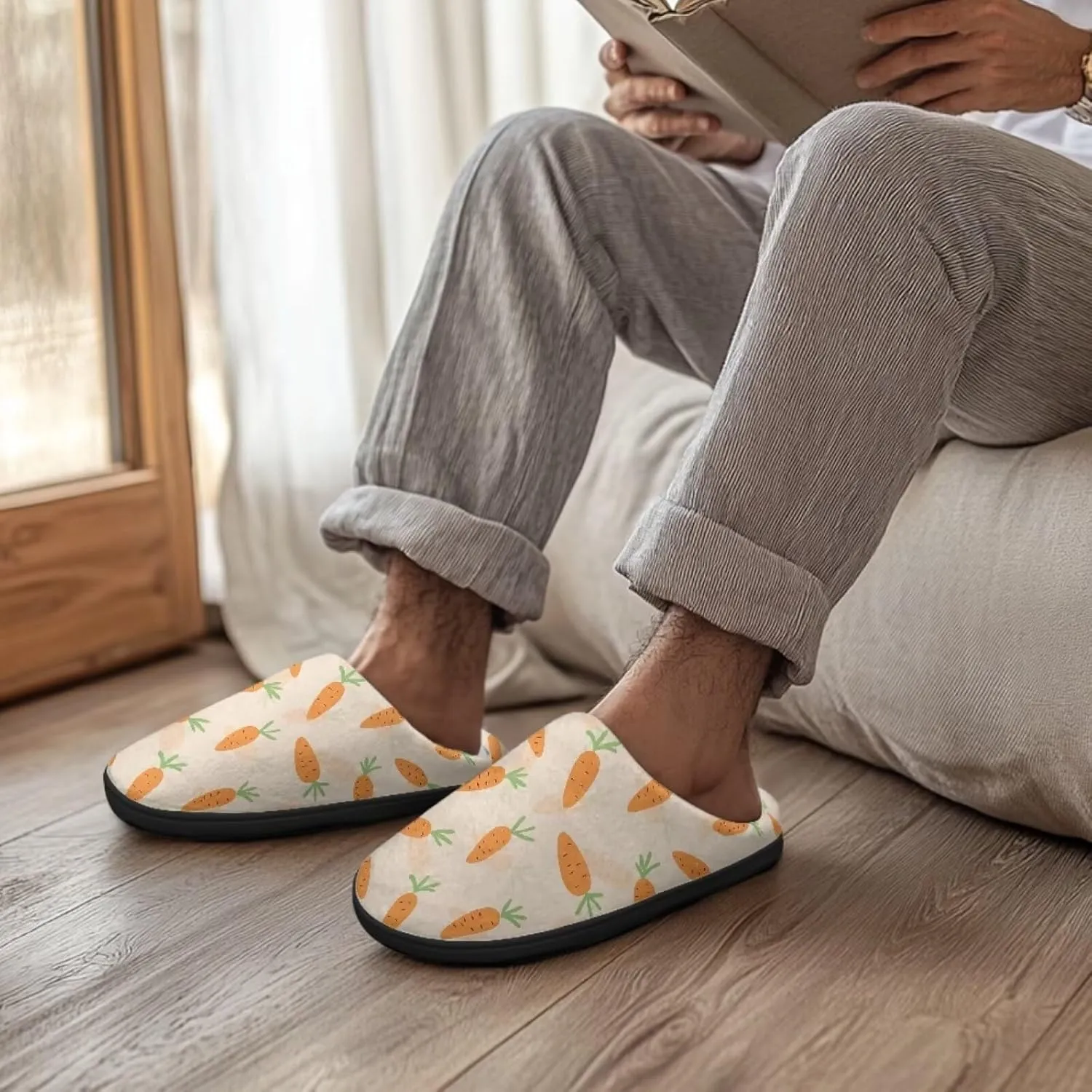 Fuzzy Slippers for Women,Soft Warm House Slippers Fruit Theme Strawberry Slippers Anti Skid Bedroom Slippers Home Shoes