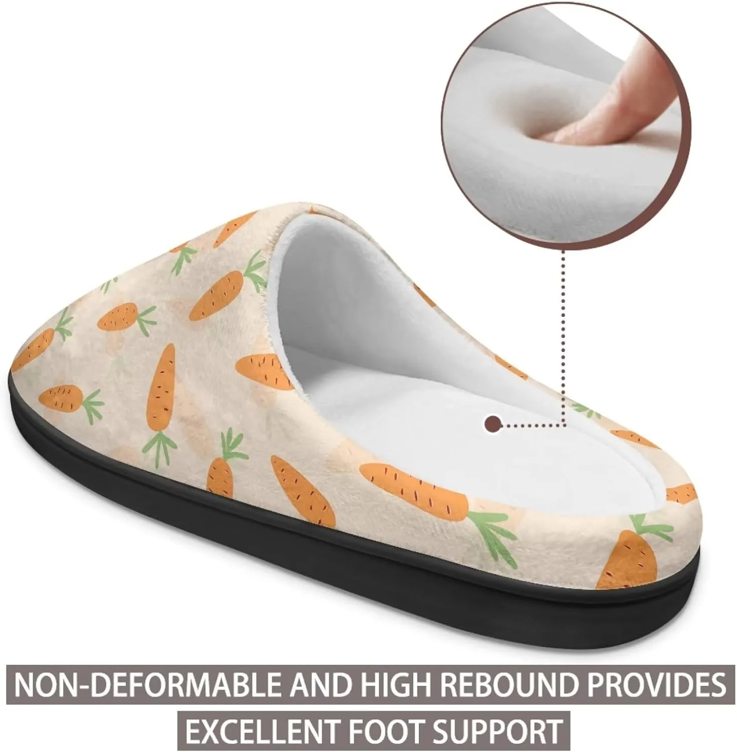 Fuzzy Slippers for Women,Soft Warm House Slippers Fruit Theme Strawberry Slippers Anti Skid Bedroom Slippers Home Shoes