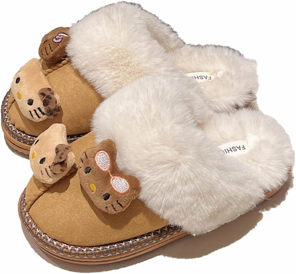 Fuzzy Slippers for Women Girls,Cute Fluffy House Shoes Warm Christmas Birthday Gift for Daughter Wife Girlfriend Bestie