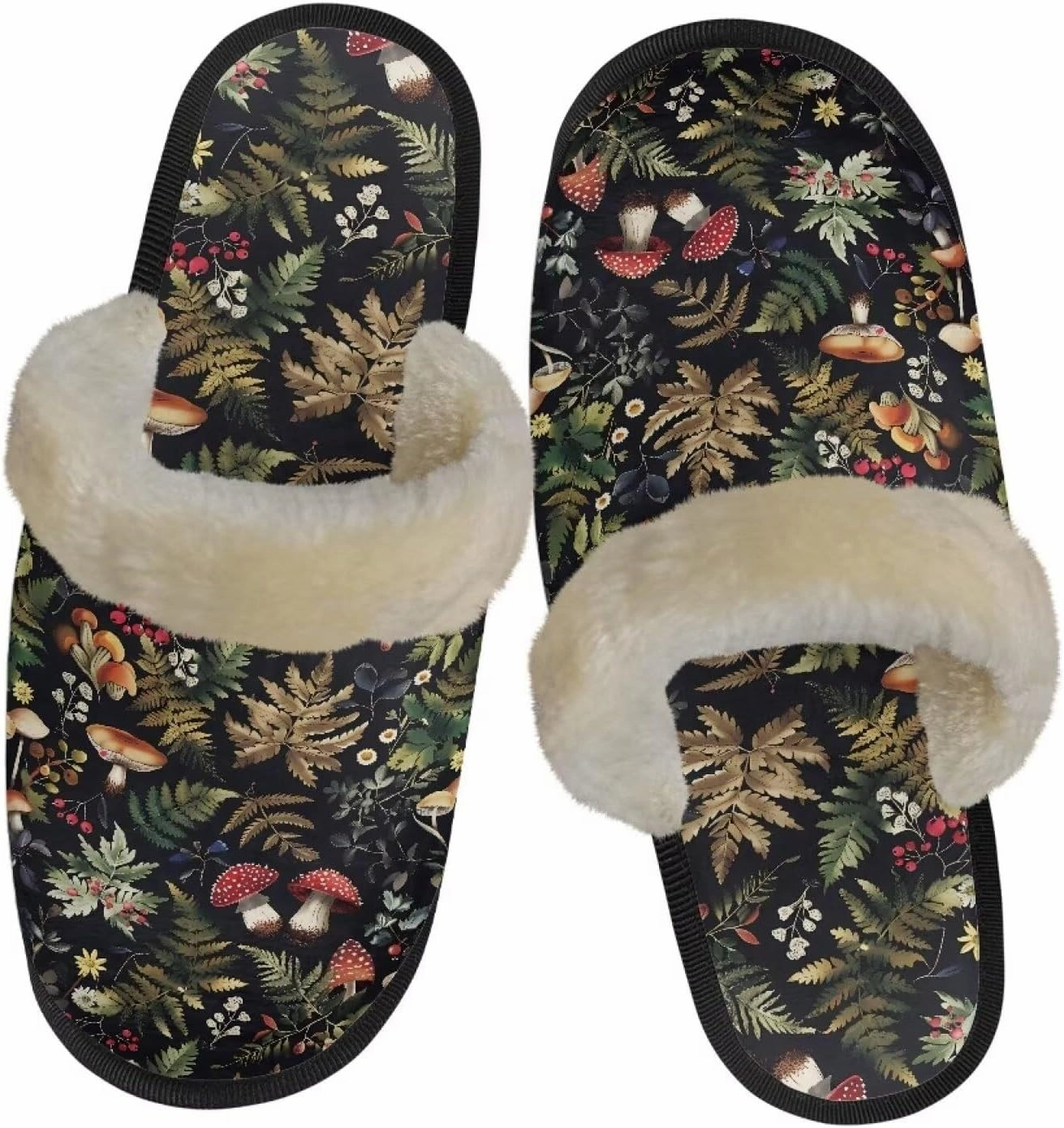 Fuzzy Slippers Women House Shoes Slippers Winter Slippers for Women Unisex with Fuzzy Collar