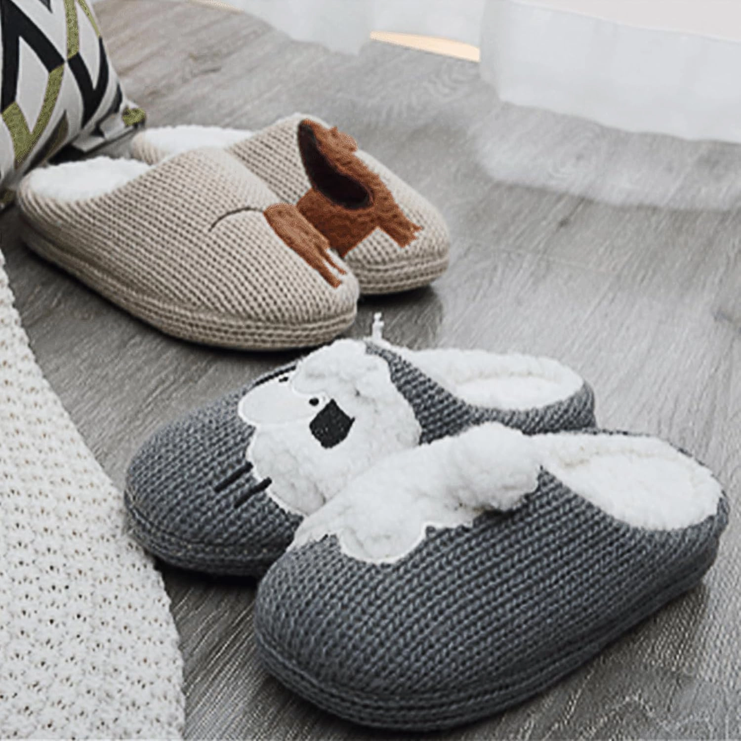Fuzzy Warm Fluffy Plush Animal Cute Slippers For Women Houseshoes For Women