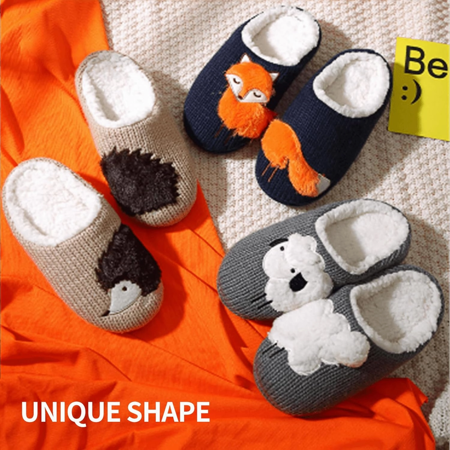 Fuzzy Warm Fluffy Plush Animal Cute Slippers For Women Houseshoes For Women