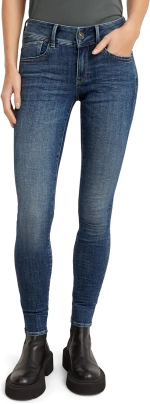 G-STAR RAW Women's Lynn D Mid Rise Super Skinny Fit Jeans