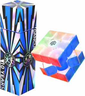 GAN 15 Maglev Speed Cube 3x3, GAN Magnetic Cube Perfectly Combines Weight, Magnet and Structure, 58.6g Ultra-Lightweight, Brain Teasers Puzzle Cube for Kids Adults, 10th Anniversary Version