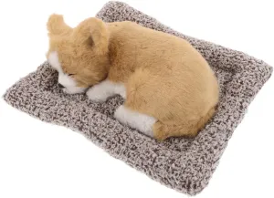 Gatuida Car Dashboard Accessories Cute Realistic Plush Sleeping Dog on Mat Decorative Car Ornament for Auto Interior Decoration Puppy Stuffed Animal