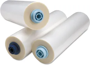 GBC EZ Load Blue End Cap Laminating Roll Film, Low Temp, Gloss, 11.5" x 100', 5 mil, 2 Rolls (3125363EZ)