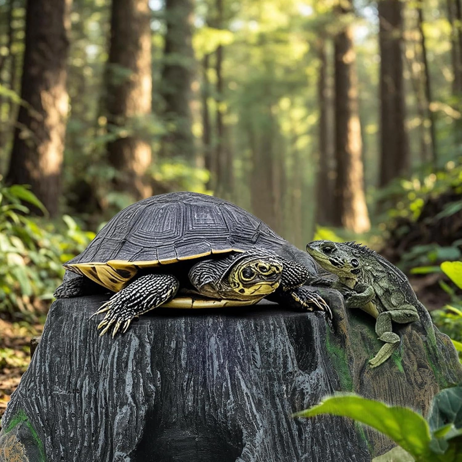 Gecko Tank Accessories, Large Tortoise Habitat Accessories, Ball Python Tank Accessories, Snake Hide, Perfect Tortoise Habitat for Reptile Gecko Basking Hiding. (Large)