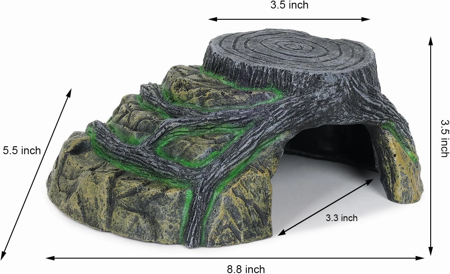Gecko Tank Accessories, Large Tortoise Habitat Accessories, Ball Python Tank Accessories, Snake Hide, Perfect Tortoise Habitat for Reptile Gecko Basking Hiding. (Large)
