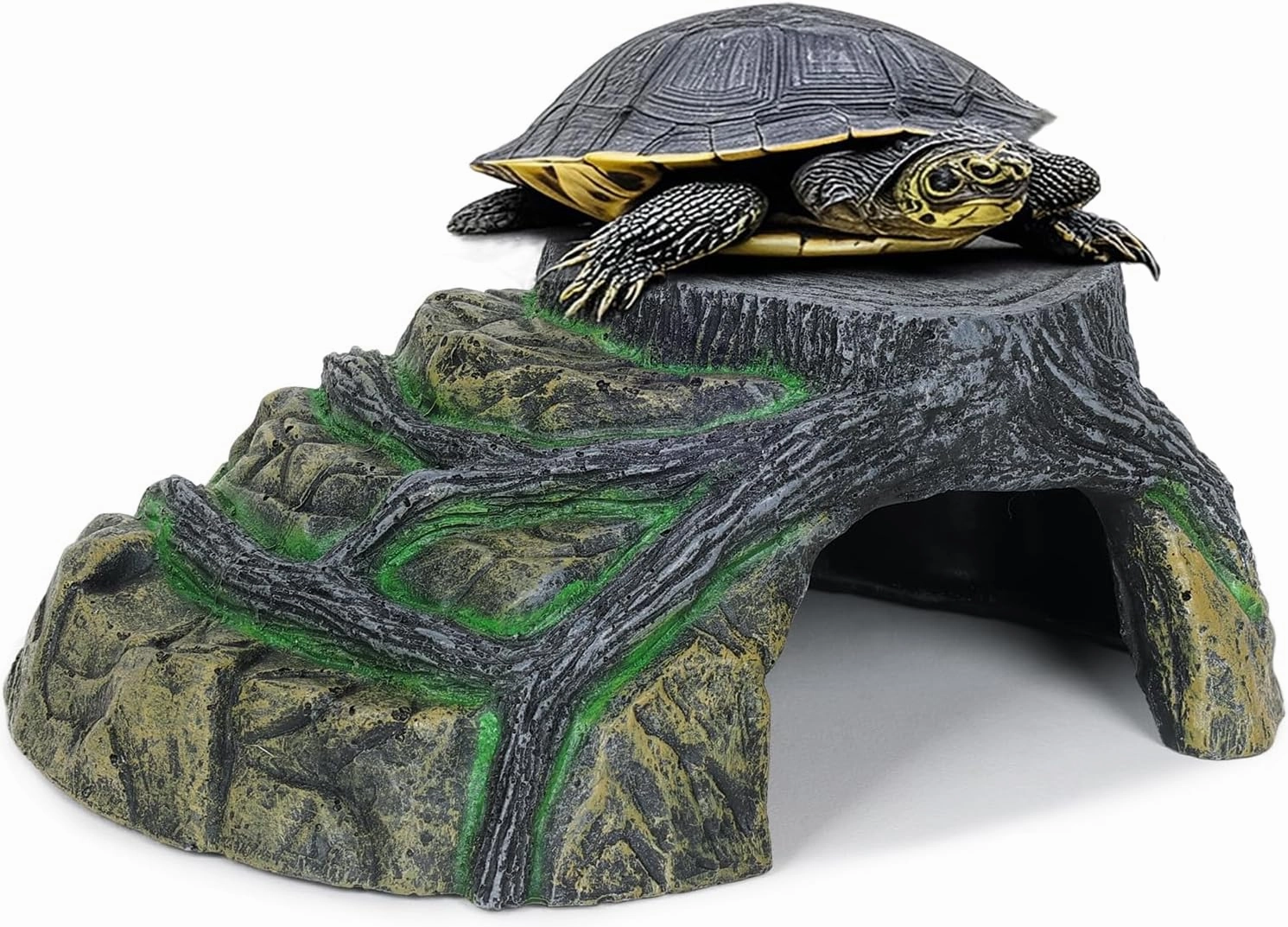 Gecko Tank Accessories, Large Tortoise Habitat Accessories, Ball Python Tank Accessories, Snake Hide, Perfect Tortoise Habitat for Reptile Gecko Basking Hiding. (Large)