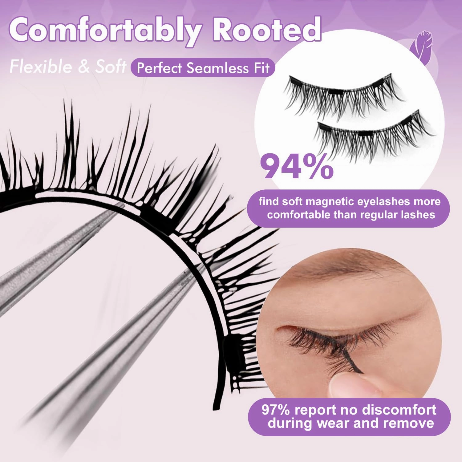 Giani Magnetic Eyelashes with Applicator, Magnetic Eyelashes Natural Look,Reusable Magnet Lashes No Glue Needed Soft Lashes Kit(Natural Natural)