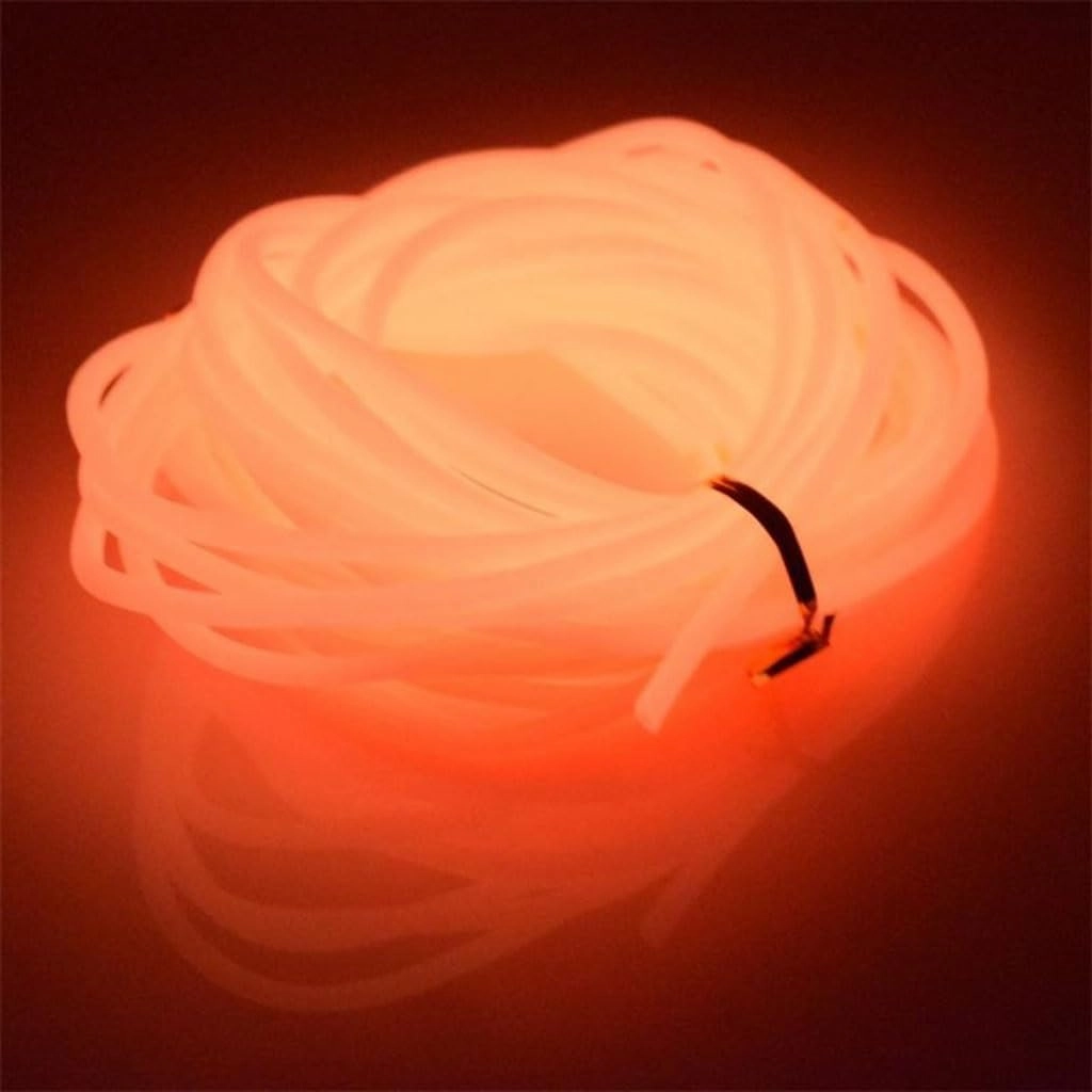 Glow-in-Dark Fishing Lure Tube - Flexible Fluorescent Bait Line Accessory for Night Fishing(Green 5mm)