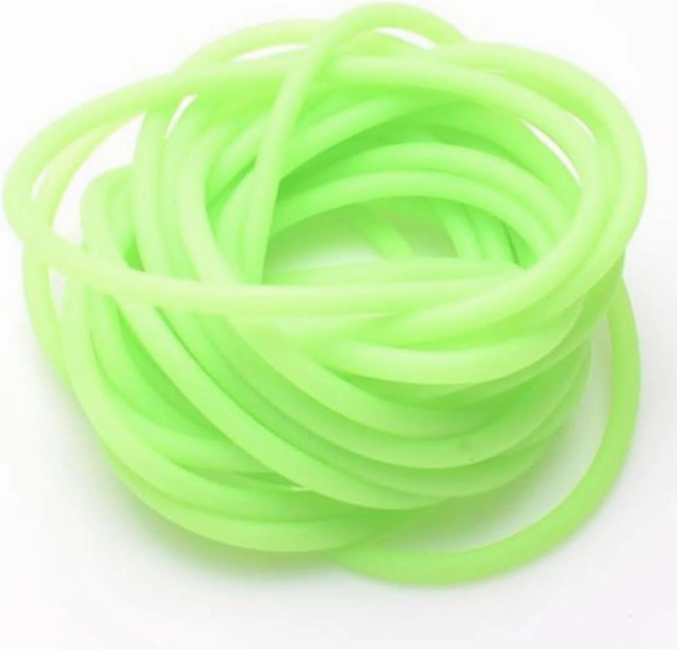 Glow-in-Dark Fishing Lure Tube - Flexible Fluorescent Bait Line Accessory for Night Fishing(Green 5mm)