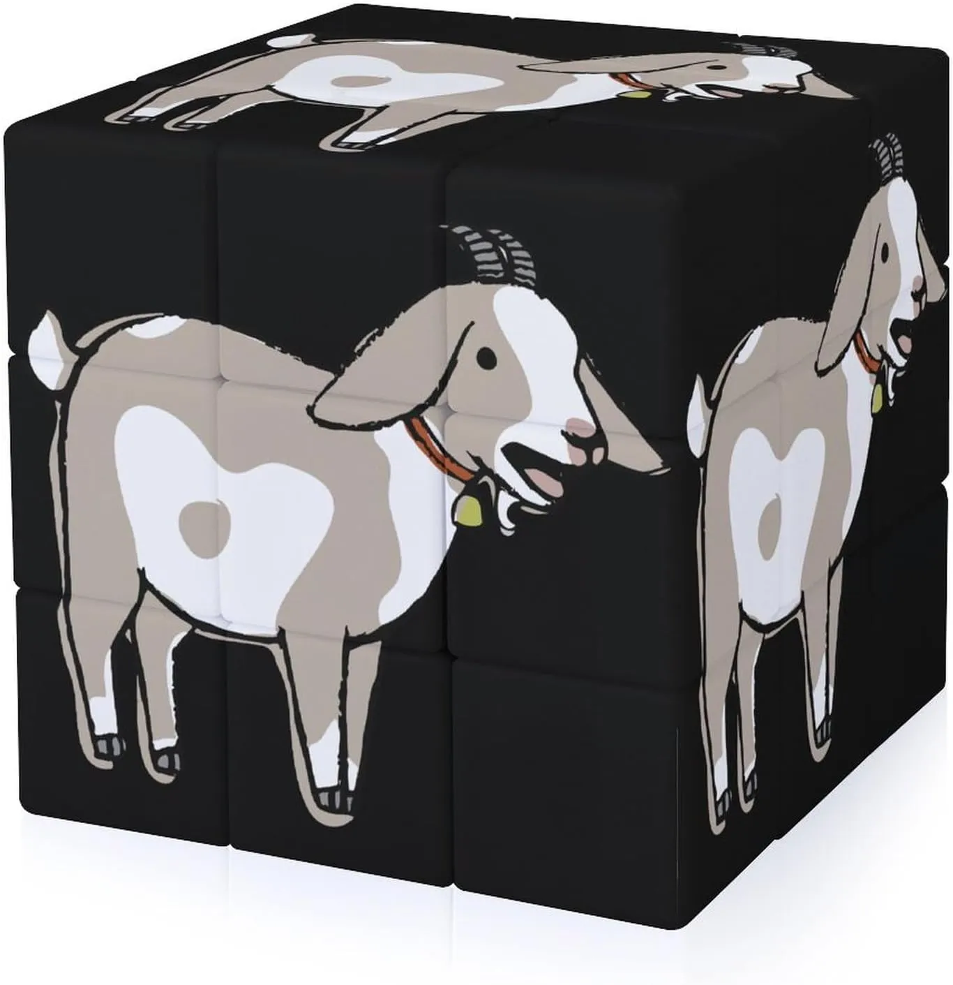 Goat Adults 3x3x3 Color-Matching Smooth Fully Printed Cube Gift