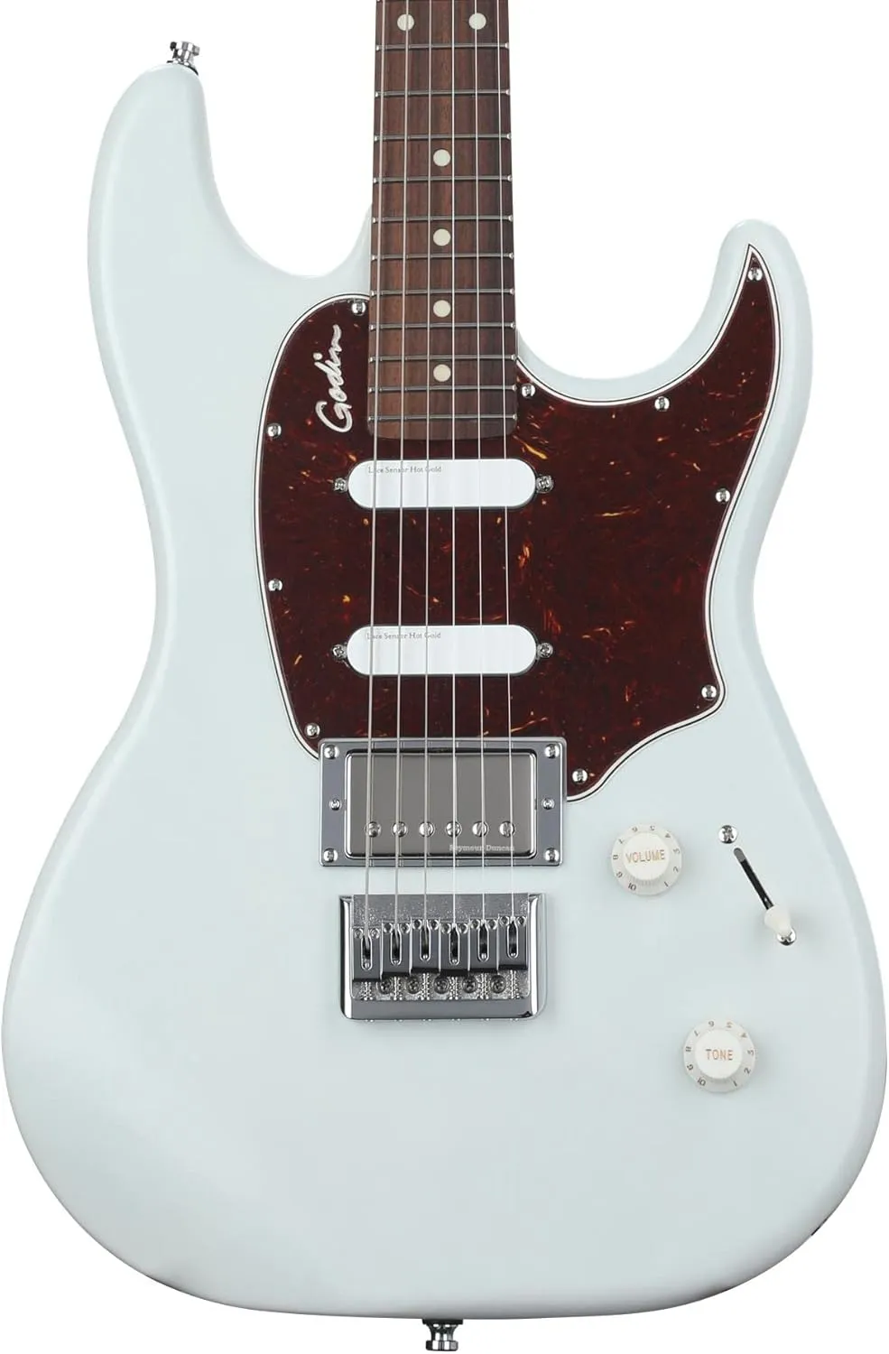 Godin 6 String Solid-Body Electric Guitar, Right, Carbon White, Full (051267)