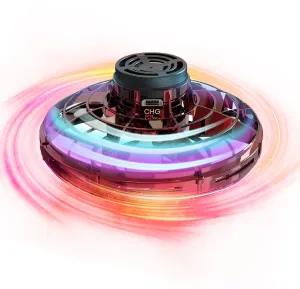 GoolRC Flying Spinner Mini Drone, Fidget Spinner Flying Boomerang Toys Magical Hand Controlled Gyro Flying Drone with LED Light Gifts for 8 9 10  Year Old Boys Girls Teens Indoor Outdoor