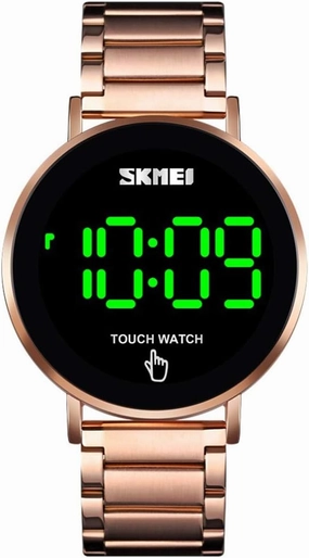 Gosasa Touch Screen Digital LED Waterproof Men Womens Sport Casual Stainless Steel Wrist Watch