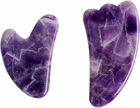 Gouache Amethyst Natural Stone Facial Massager Jade Roller Gua Sha Set Scraper For Face,type 7