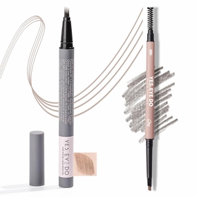 Gray Eyebrow Pencil for Older Women & Light Gray Eyebrow Pencil for Older Women with 4-Prong Precision Tip