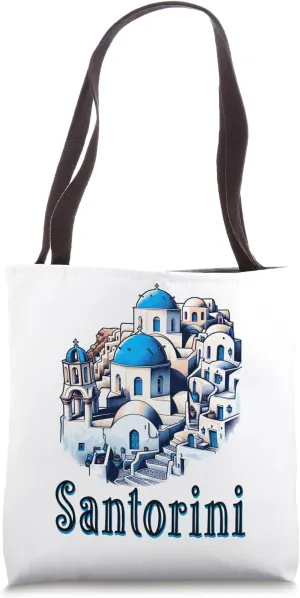 Greece Santorini Sketch / Santorini Tote Bag