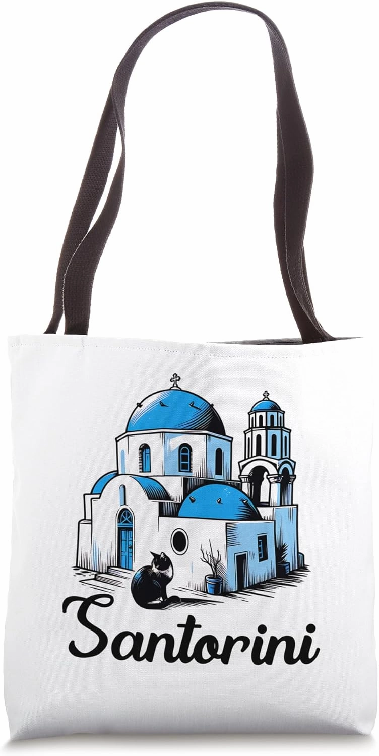 Greece Santorini Sketch / Santorini Tote Bag