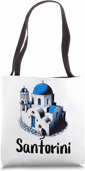 Greece Santorini Tote Bag