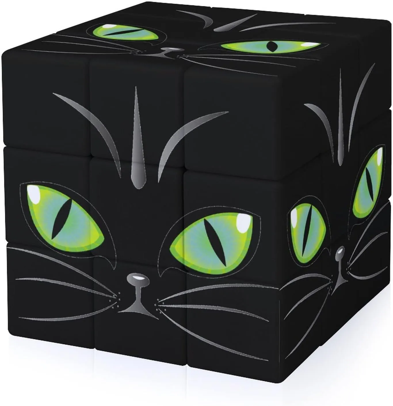 Green Cat Eyes Adults 3x3x3 Color-Matching Smooth Fully Printed Cube Gift