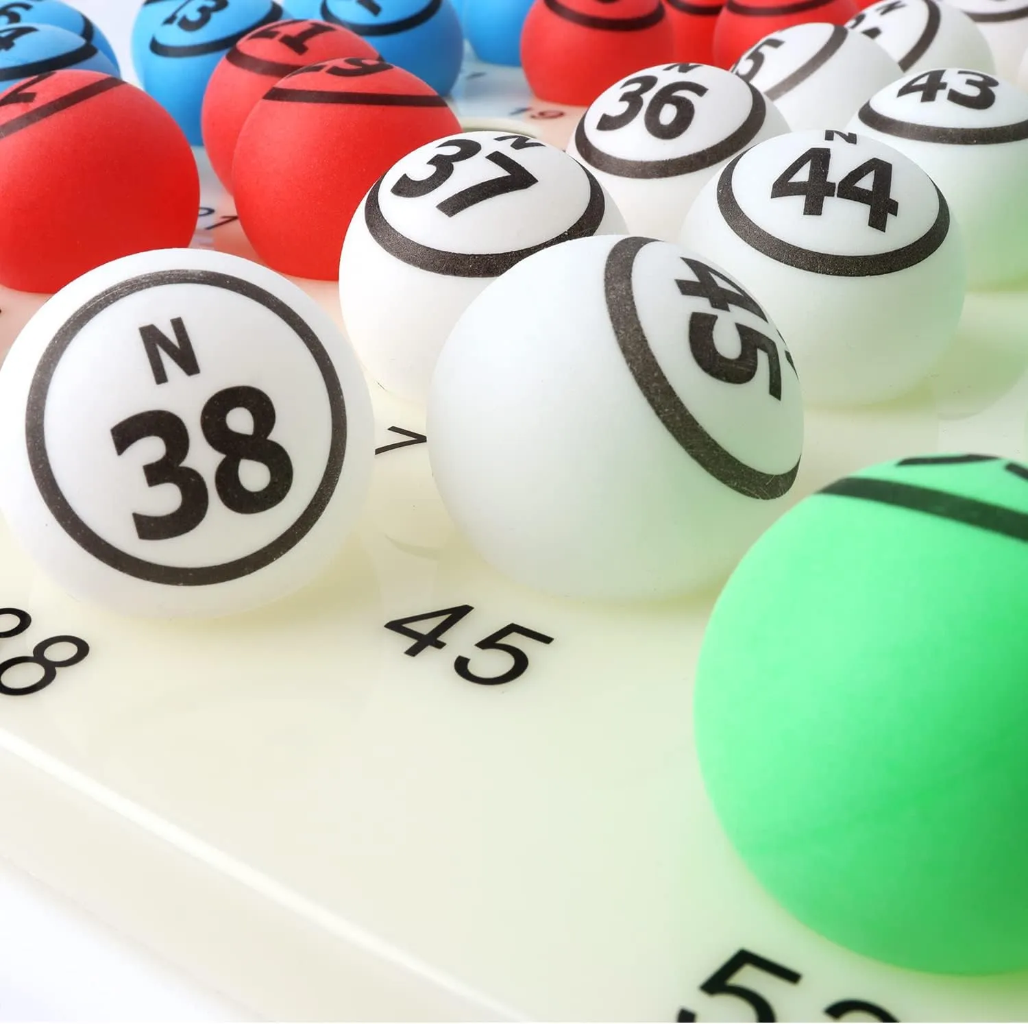 GSE Games & Sports Expert 1.5" Bingo Balls - Ping Pong Size Balls for Large Bingo Cage, Bingo Calling Balls for Parties, Prize Raffles, Family Game Nights