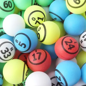 GSE Games & Sports Expert 1.5" Bingo Balls - Ping Pong Size Balls for Large Bingo Cage, Bingo Calling Balls for Parties, Prize Raffles, Family Game Nights