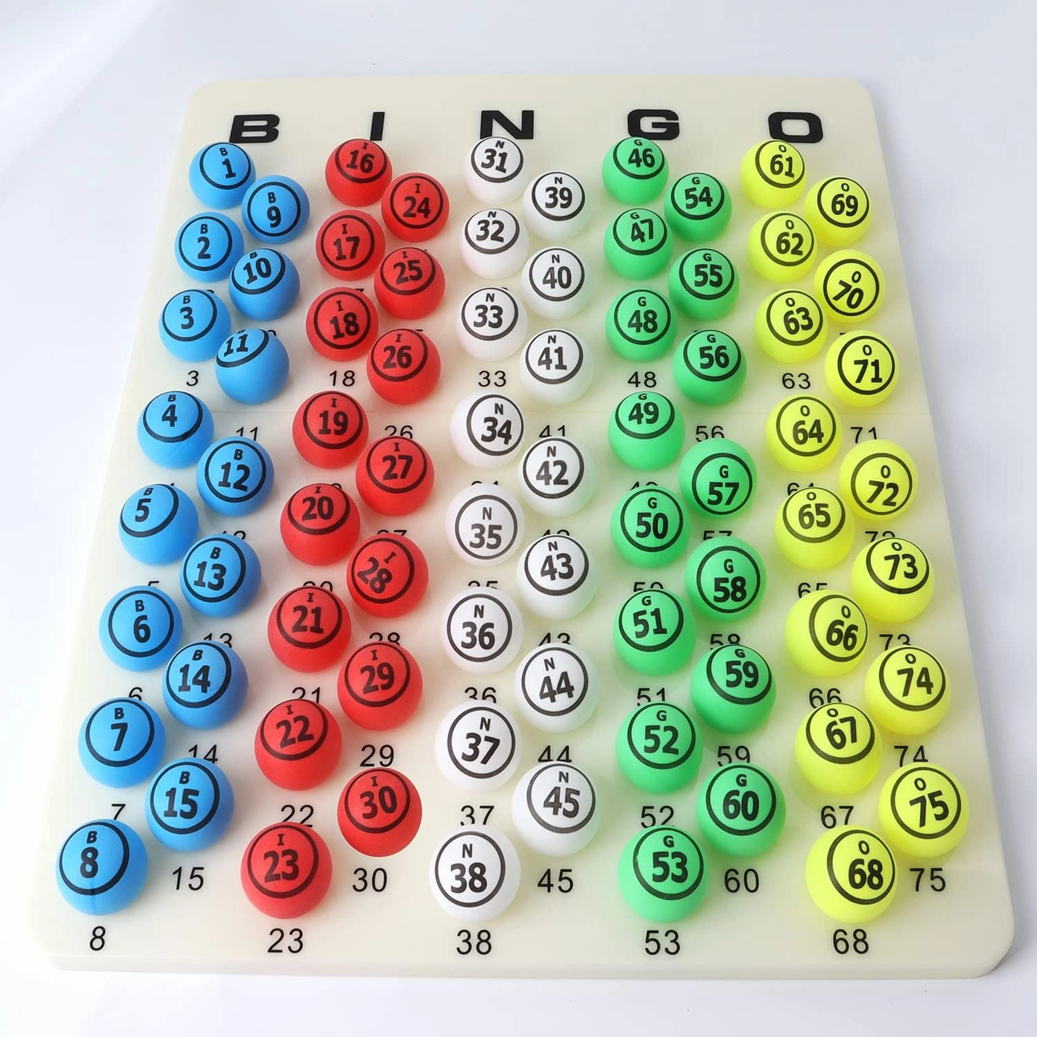 GSE Games & Sports Expert 1.5" Bingo Balls - Ping Pong Size Balls for Large Bingo Cage, Bingo Calling Balls for Parties, Prize Raffles, Family Game Nights