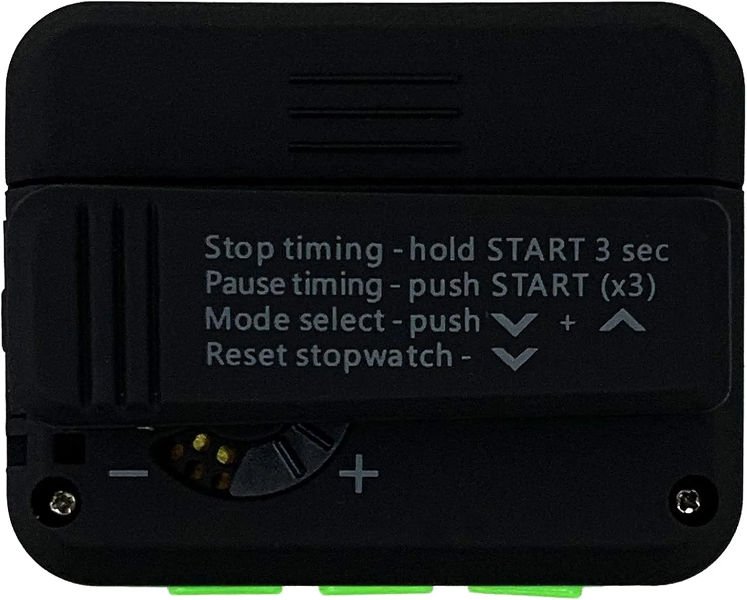 Gymboss Plus Interval Timer and Stopwatch - Black/Green Softcoat