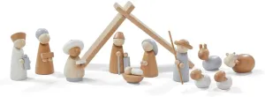 HABA Wooden Nativity Set - Family Keepsake Manger Scene & Nativity Set for Kids in Natural Colors - 13 Sturdy Beechwood Pieces - Made in Germany