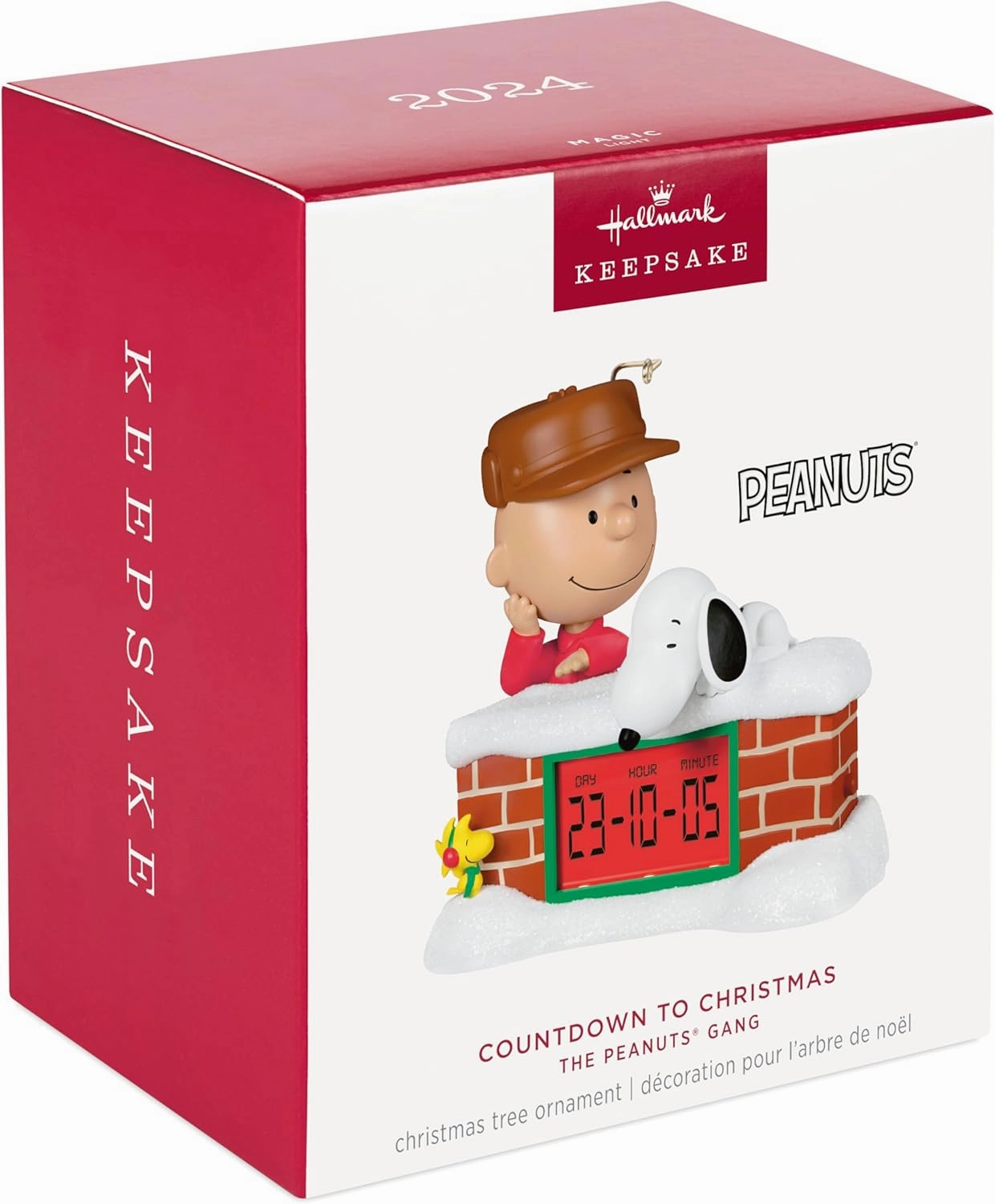 Hallmark Keepsake Christmas Ornament 2024, The Peanuts Gang Countdown to Christmas With Light, Gifts for Peanuts Fans