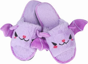 Halloween Bat Animal Slippers Soft Plush Cozy Open Toe Women Indoor or Outdoor Fuzzy Slippers Halloween Gifts For Girls Women Girlfriend