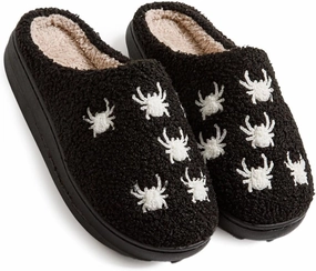 Halloween Pumpkin Slippers for Women Men Girl Warm Slides Cozy Fluffy Plush Fuzzy Skull Spider Indoor Outdoor Shoes