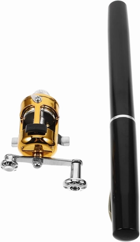 HANABASS Multi-use Angling Rod Portable Pen-Style Fishing Pole Telescopic Retractable Pole for Winter Fishing